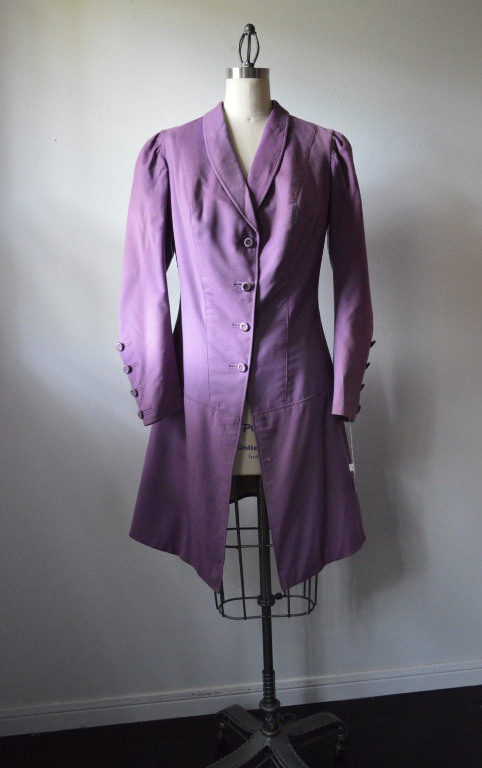 Antique Coat 1915 Purple Lavender Wool Womens Coat from Lord