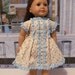 Floral Dress, Vintage Dress, Ruffled Dress, 18 inch Doll Clothes