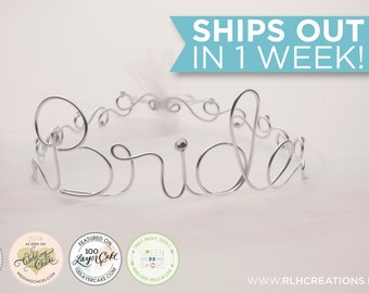 Personalized Tiara / Personalized Crown / Bachelorette Tiara / Birthday Tiara / Wire Name / Wire Name / Crown / Tiara / Tiara with Veil