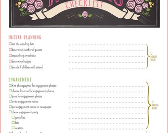 12 month wedding checklist 17 pages wedding planner