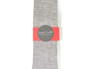 purple herringbone linen necktie - Wedding Mens Tie Skinny Necktie - Laid-Back necktie