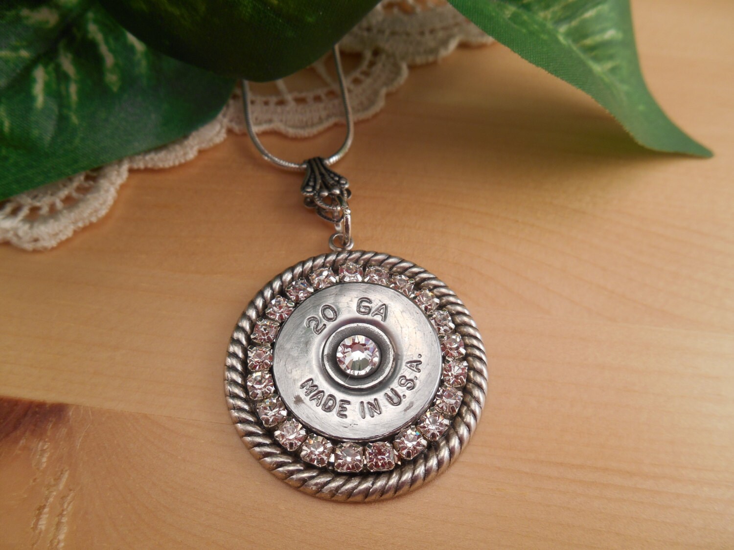 Shotgun Shell Jewelry 20 Gauge Rhinestone Crystal