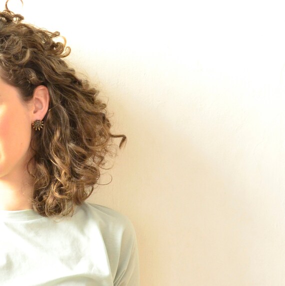 spike earrings oxidized bronze by mikinora on Etsy