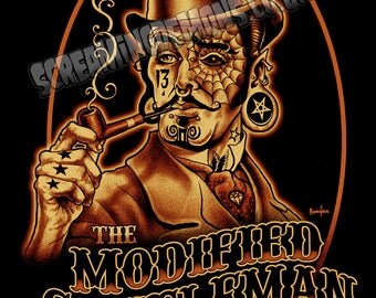 Modified Gentlemen,Steampunk Art, Lowbrow Art, Tattoo Art, Pop Art, Poster Print by Marcus Jones