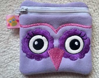 Handmade Owl Zipper Purse
