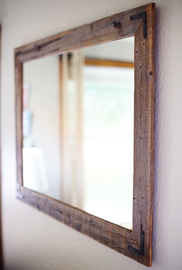 42x30 Reclaimed Wood Mirror Large Wall Mirror by HurdandHoney