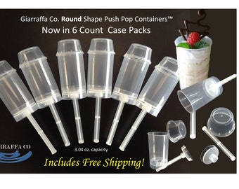 Push up Pop Containers for Cake and Ice Cream 6 count