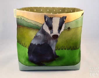 Badger Fabric Storage Box, Storage Basket, Fabric Basket, Fabric Organiser, Storage Bin