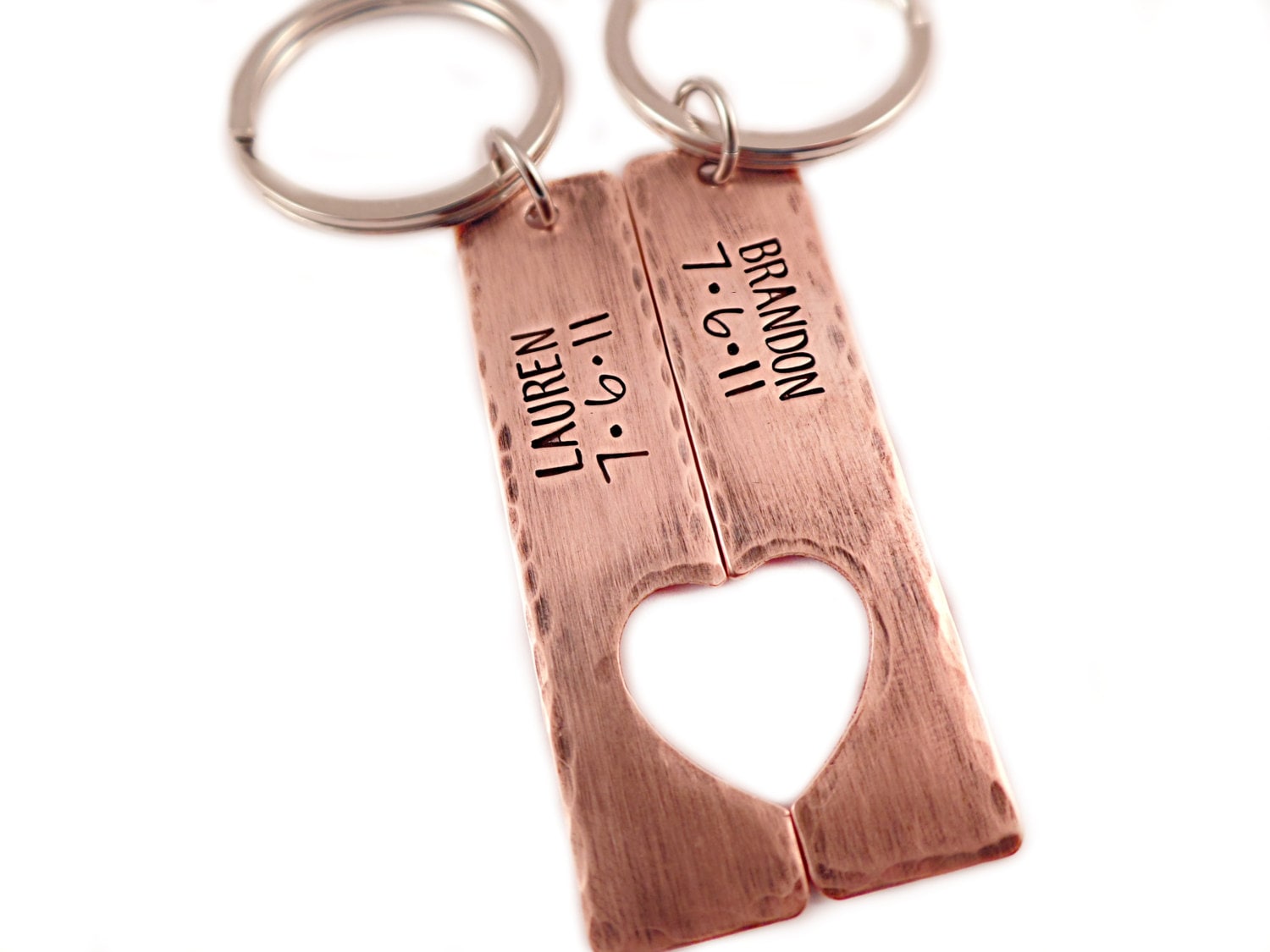 Personalized Couples Key Chain Valentine's Hand