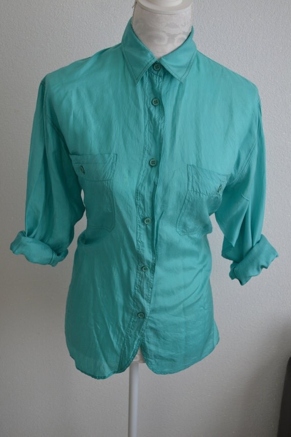 blouse turquoise