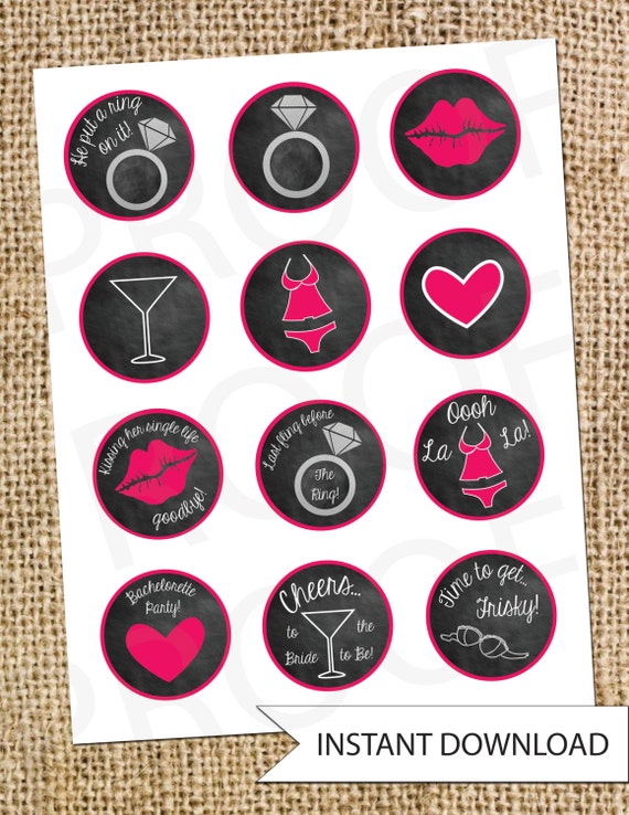 Cupcake Toppers for Bachelorette Party Customization NOT included