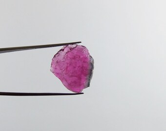 Raw Bi color Watermelon Tourmaline Crystal Rubellite Natural slice untreated gemstone uncut 10 Carats (TWJ.4)