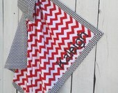 Red and Black Personalized Baby Blanket Soft Flannel For Receiving, Shower Gift Idea, Tummy Time and Bedding 38" X 38" Red and Black Personalized Baby Blanket Soft Flannel For Receiving, Shower Gift Idea, Tummy Time and Bedding 38" X 38"