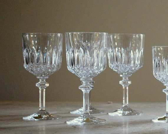 German Crystal S8 Stemware Wine Glasses Echt Bleikristall Angelique Toasting Glasses