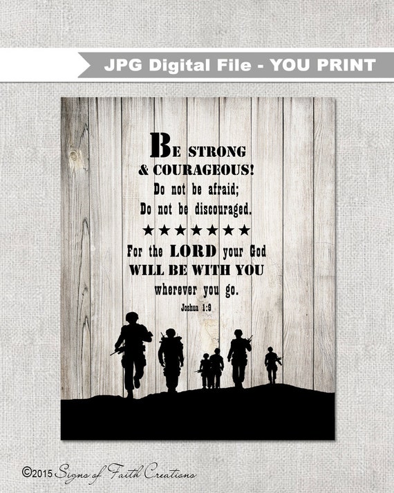 INSTANT DOWNLOAD Soldier Scripture Art. Inspirational Bible