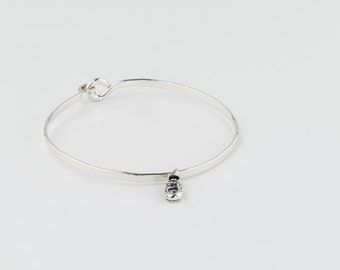 jewelry charm silver bangle sterling bracelet