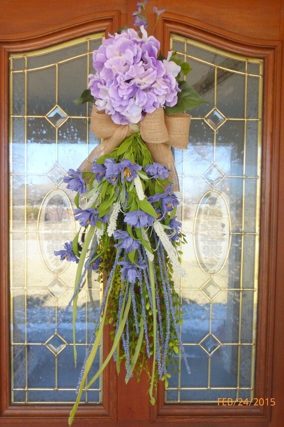 Hydrangea Door Swags Spring door swags by JulieButlerCreations