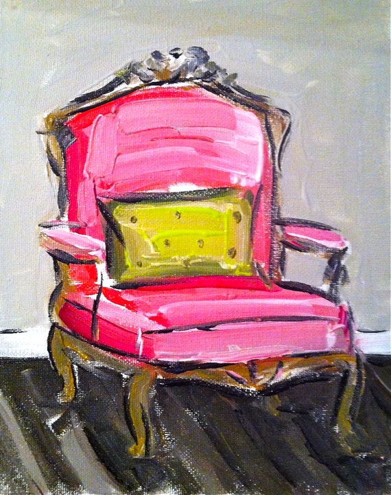 Chair Painting on Canvas by DevinePaintings on Etsy