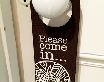 Recycled Car Tyre - Do Not Disturb sign - screen printed, eco, limited edition