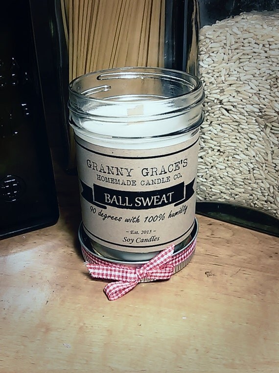 Items similar to BALL SWEAT joke candle on Etsy