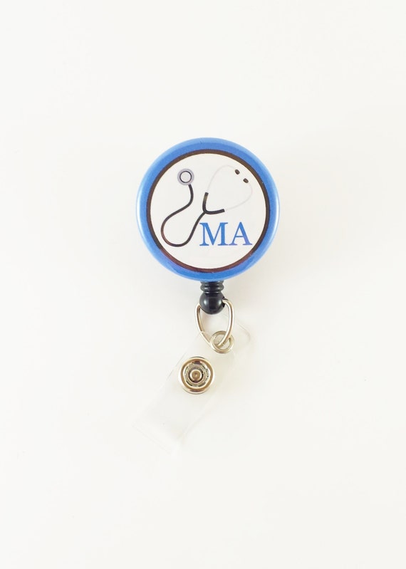 Medical Assistant Badge Reel Retractable ID Badge Name