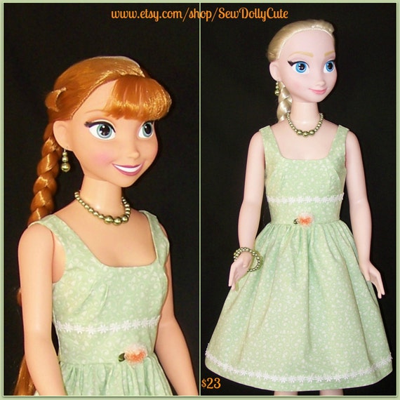 My Size BARBIE Frozen ELSA & ANNA Doll Pastel by SewDollyCute