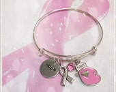 Items similar to Breast Cancer Jewelry Breast Cancer ...