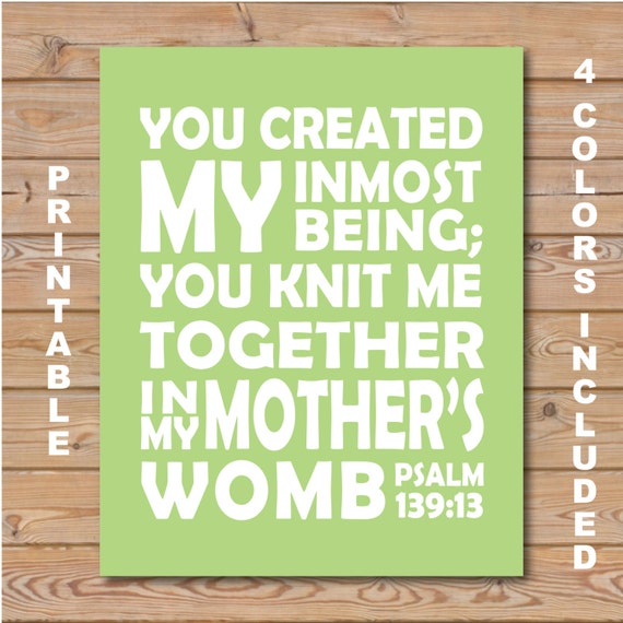 Psalm 139 Scripture Printable 8x10 Instant Download 4