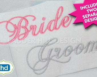Bride and Groom Wedding Embroidery Design WED003
