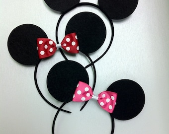 BULK SALE Minnie Mouse Ears, Mickey Mouse Ears Headband, Minnie Mouse Headband; Minnie Mouse Birthday Party; Mickey Mouse Clubhouse