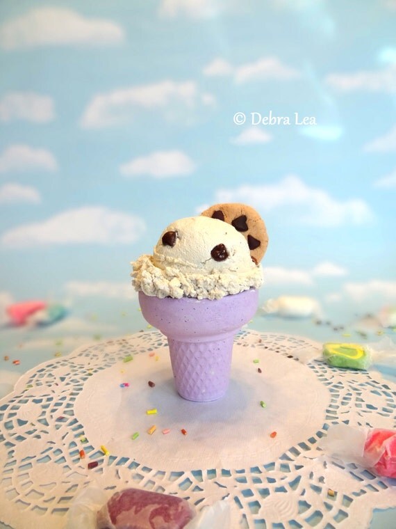 Fake Ice Cream Realistic Beautiful Gourmet Faux Scoop Cone