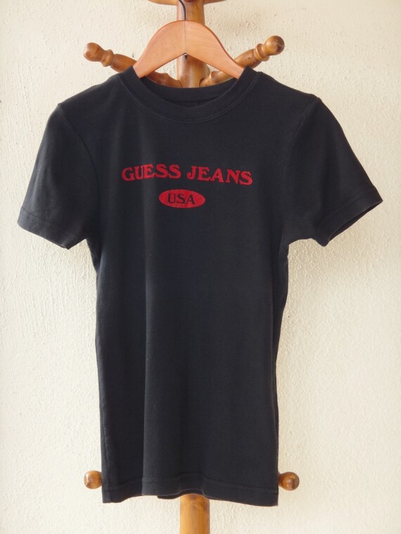  GUESS JEANS USA  Black Baby T