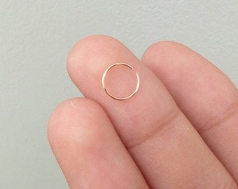 24g NOSE RING - 14K Rose Gold Filled Nose Ring - Thin Nose Hoop - 6mm, 8mm, 10mm