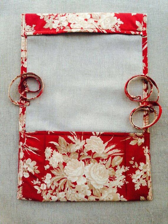 Vintage hessian knitting needle case roll by KnittingBagAndCase