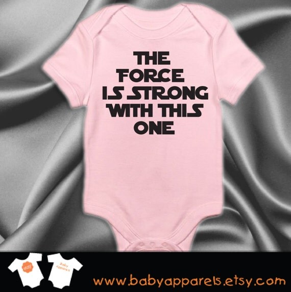 The force is strong with this one Baby Clothes by BabyApparels