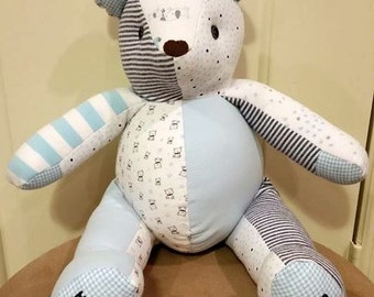 Custom Baby Memory Bears, handmade from your baby's clothing