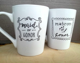 bridesmaid gift mug / will you be my bridesmaid mug / bridal party mug / wedding gift mug.