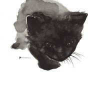 Popular items for cat art print on Etsy