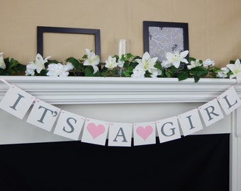 Its a girl banner, girl baby shower decoration, girl baby banner, baby shower banner, baby shower decorations, girl baby shower, baby shower