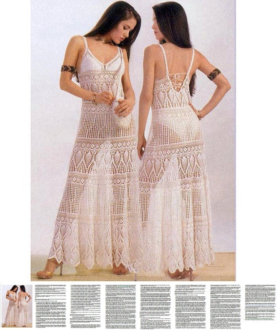 Maxi Dress Crochet Pattern Crochet Beach Dress Pattern 8639