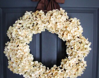 Hydrangea Wreaths | Winter Wreath | Wedding Wreaths | Front Door Wreaths | Outdoor Wreaths | Housewarming Gift | Wedding Gift Ideas