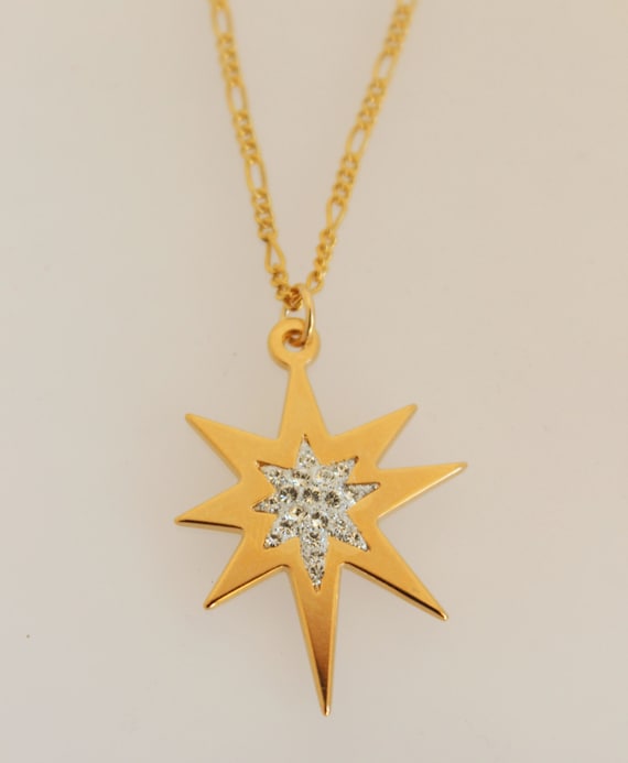 Northern Star Gold Filled Pendant Necklace By Gemazonejewelry