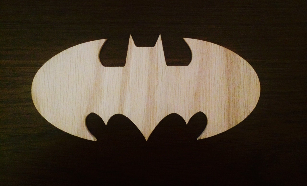 Batman symbol Batman emblem made of wood