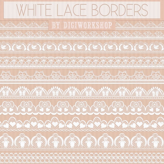 White Lace border clip art - 