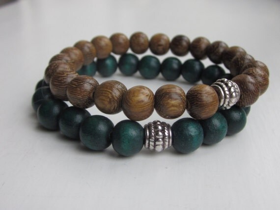 Wood Bead Bracelet Mens Bracelets Simple Bracelet Wooden