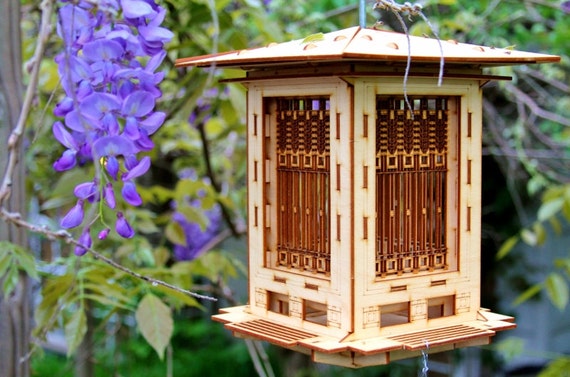 Bird Feeder Craftsman Prairie Style. Wooden 3D by 1Man1Garage