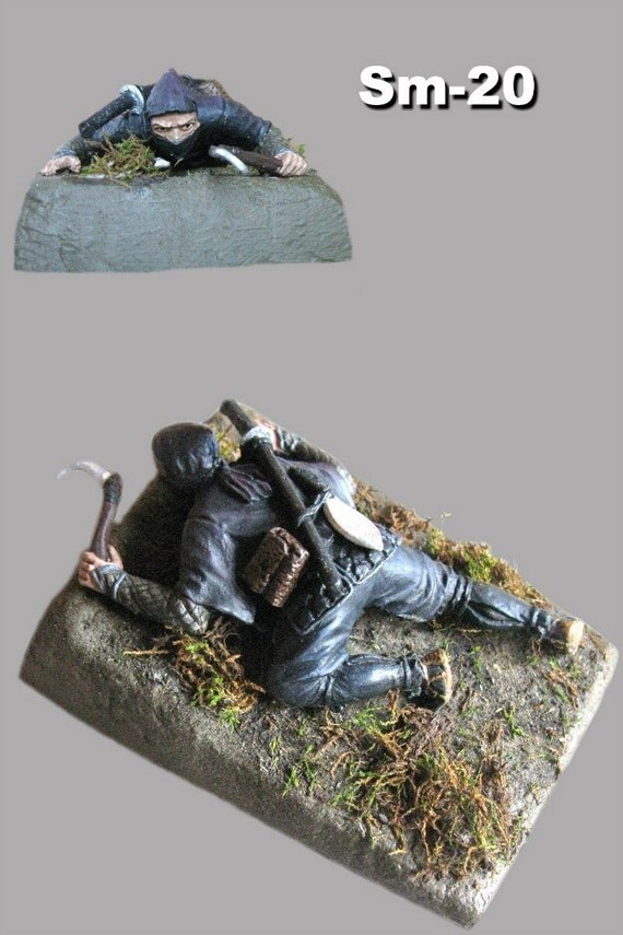 unpainted 54mm metal toy soldiers