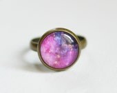 SALE! Dimensionless ring with space from glass and brass SALE! Dimensionless ring with space from glass and brass