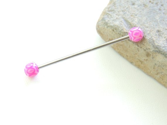 Hot Pink Industrial Barbell Trendy Industrial Barbells