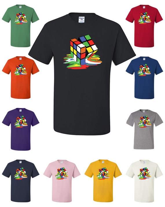 melting rubik's cube shirt